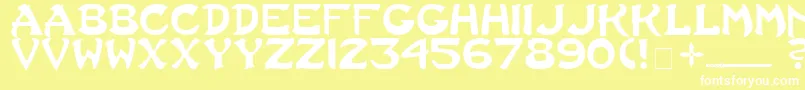 Last Font – White Fonts on Yellow Background