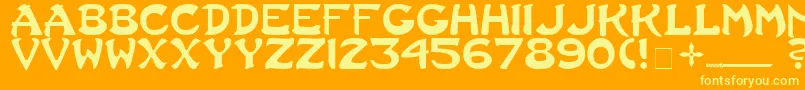 More about Last Font Last Font – Yellow Fonts on Orange Background