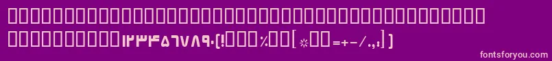 Czcionka BElham – różowe czcionki na fioletowym tle