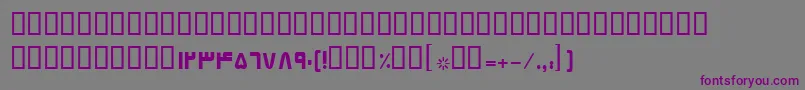 フォントBElham – 紫色のフォント、灰色の背景