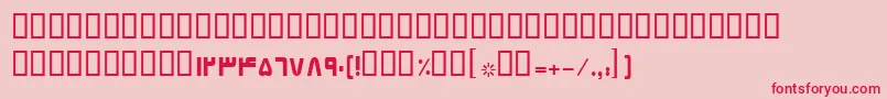 BElham Font – Red Fonts on Pink Background