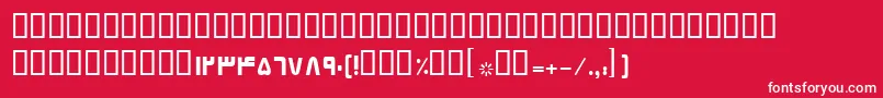 BElham Font – White Fonts on Red Background