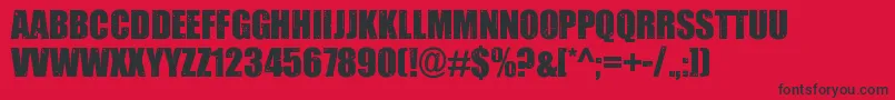 Impacted2.0 Font – Black Fonts on Red Background