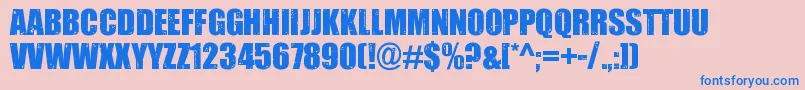 Impacted2.0 Font – Blue Fonts on Pink Background