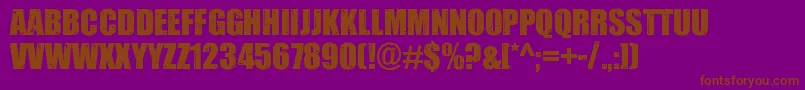 Impacted2.0 Font – Brown Fonts on Purple Background