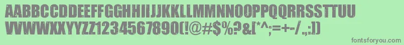 Impacted2.0 Font – Gray Fonts on Green Background