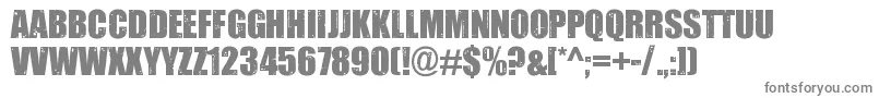 Impacted2.0 Font – Gray Fonts on White Background