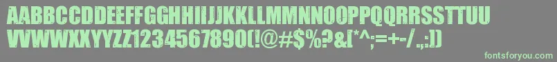 Impacted2.0 Font – Green Fonts on Gray Background