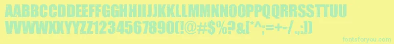 fuente Impacted2.0 – Fuentes Verdes Sobre Fondo Amarillo