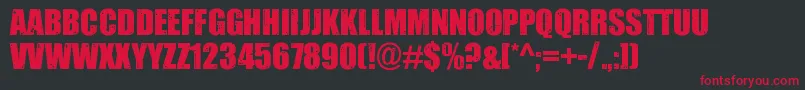 Impacted2.0 Font – Red Fonts on Black Background