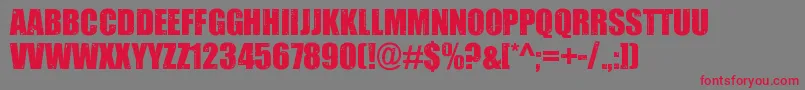 Impacted2.0 Font – Red Fonts on Gray Background