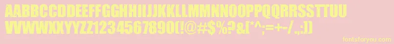 Impacted2.0 Font – Yellow Fonts on Pink Background