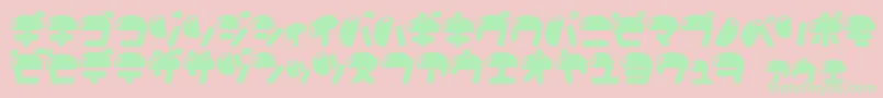 Nikukyu Font – Green Fonts on Pink Background