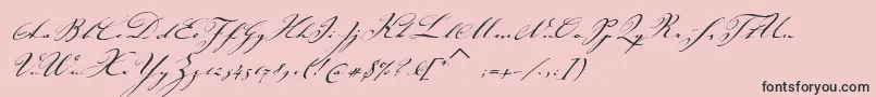 JohannsparklingitcTt Font – Black Fonts on Pink Background