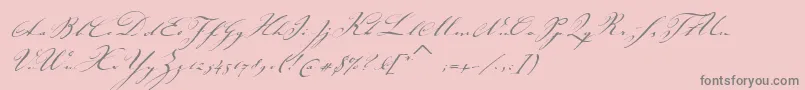 Шрифт JohannsparklingitcTt – серые шрифты на розовом фоне