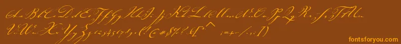 JohannsparklingitcTt Font – Orange Fonts on Brown Background