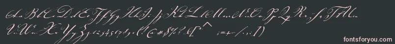 JohannsparklingitcTt-Schriftart – Rosa Schriften auf schwarzem Hintergrund