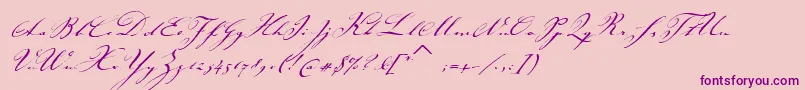 JohannsparklingitcTt Font – Purple Fonts on Pink Background
