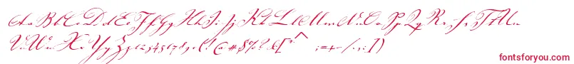 JohannsparklingitcTt-Schriftart – Rote Schriften auf weißem Hintergrund