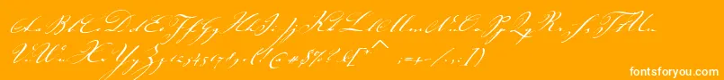 JohannsparklingitcTt Font – White Fonts on Orange Background