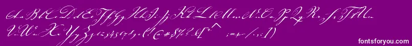 JohannsparklingitcTt Font – White Fonts on Purple Background