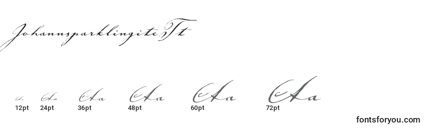 JohannsparklingitcTt Font Sizes