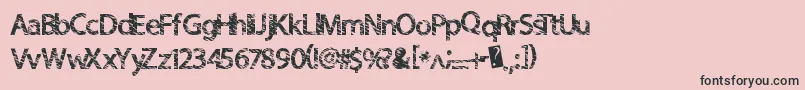 フォントQuickcut – ピンクの背景に黒い文字