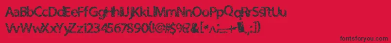 Quickcut Font – Black Fonts on Red Background