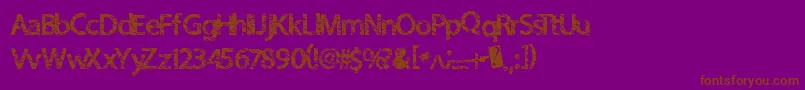 Quickcut Font – Brown Fonts on Purple Background