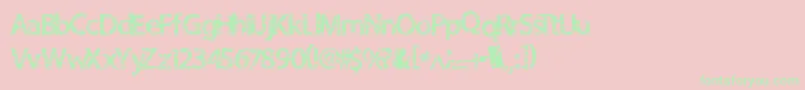 Quickcut-fontti – vihreät fontit vaaleanpunaisella taustalla