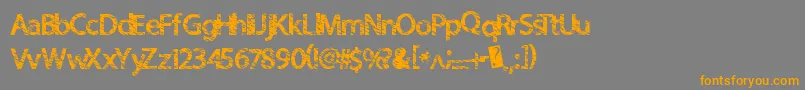 Quickcut Font – Orange Fonts on Gray Background