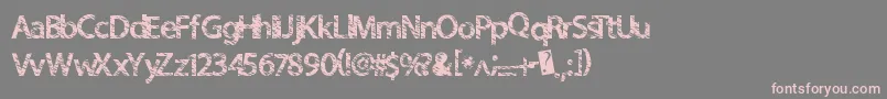 Quickcut-Schriftart – Rosa Schriften auf grauem Hintergrund