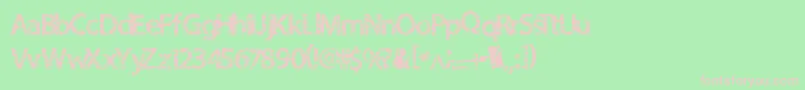 Quickcut Font – Pink Fonts on Green Background