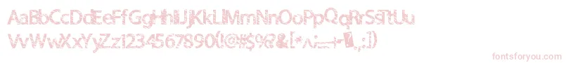 Шрифт Quickcut – розовые шрифты на белом фоне