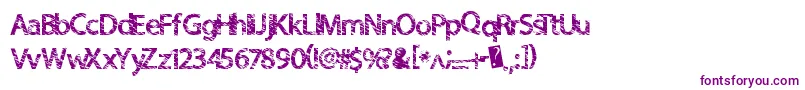 フォントQuickcut – 白い背景に紫のフォント
