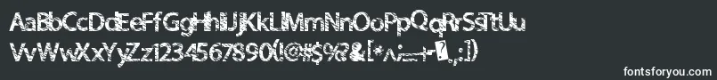 Шрифт Quickcut – белые шрифты на чёрном фоне