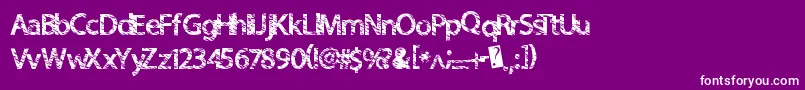 Quickcut-Schriftart – Weiße Schriften auf violettem Hintergrund