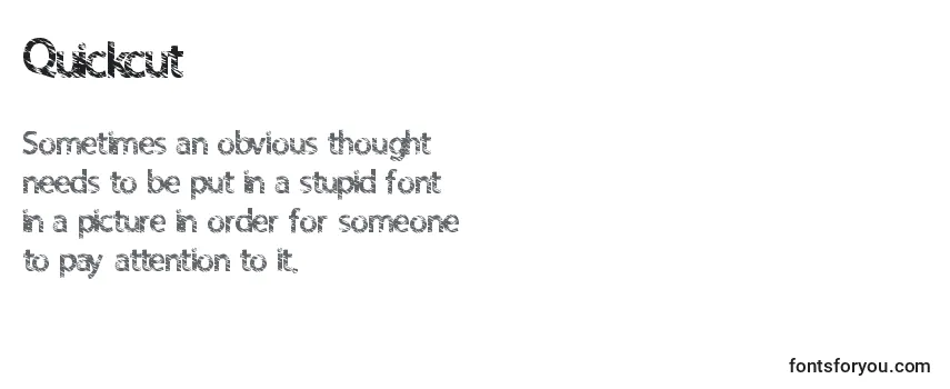 Schriftart Quickcut