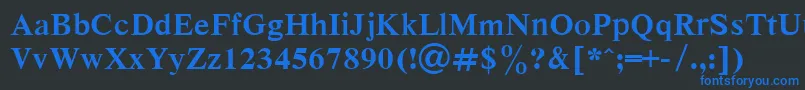 Dutchbd Font – Blue Fonts on Black Background