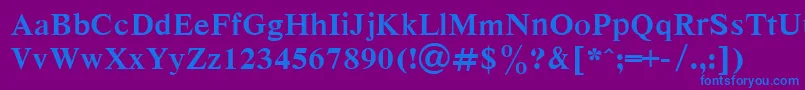 Dutchbd Font – Blue Fonts on Purple Background