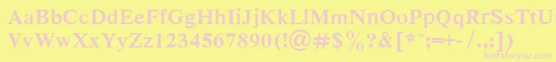 Dutchbd-fontti – vaaleanpunaiset fontit keltaisella taustalla