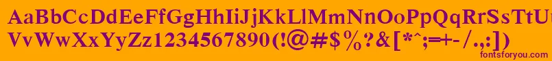 Dutchbd Font – Purple Fonts on Orange Background