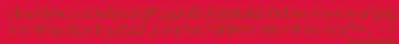 Шрифт GarnetbroadItalic – коричневые шрифты на красном фоне