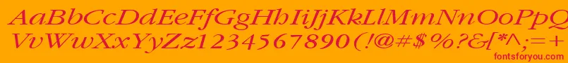 fuente GarnetbroadItalic – Fuentes Rojas Sobre Fondo Naranja