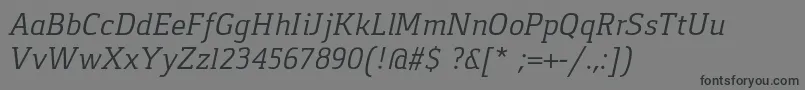 GasparRegularItalic Font – Black Fonts on Gray Background