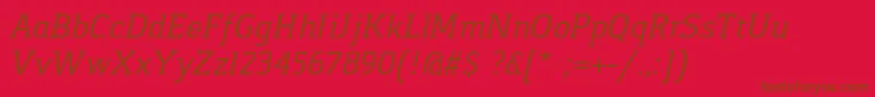 GasparRegularItalic Font – Brown Fonts on Red Background