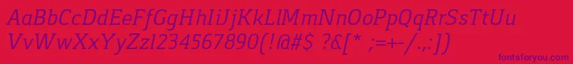 GasparRegularItalic Font – Purple Fonts on Red Background