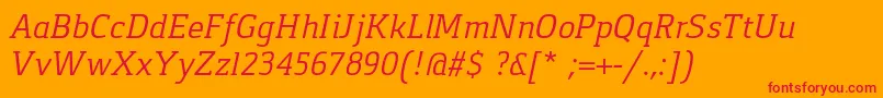 GasparRegularItalic Font – Red Fonts on Orange Background