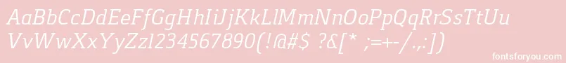 フォントGasparRegularItalic – ピンクの背景に白い文字
