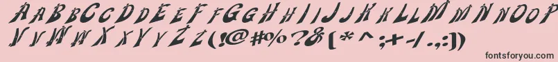 Wankledisplaycaps Font – Black Fonts on Pink Background